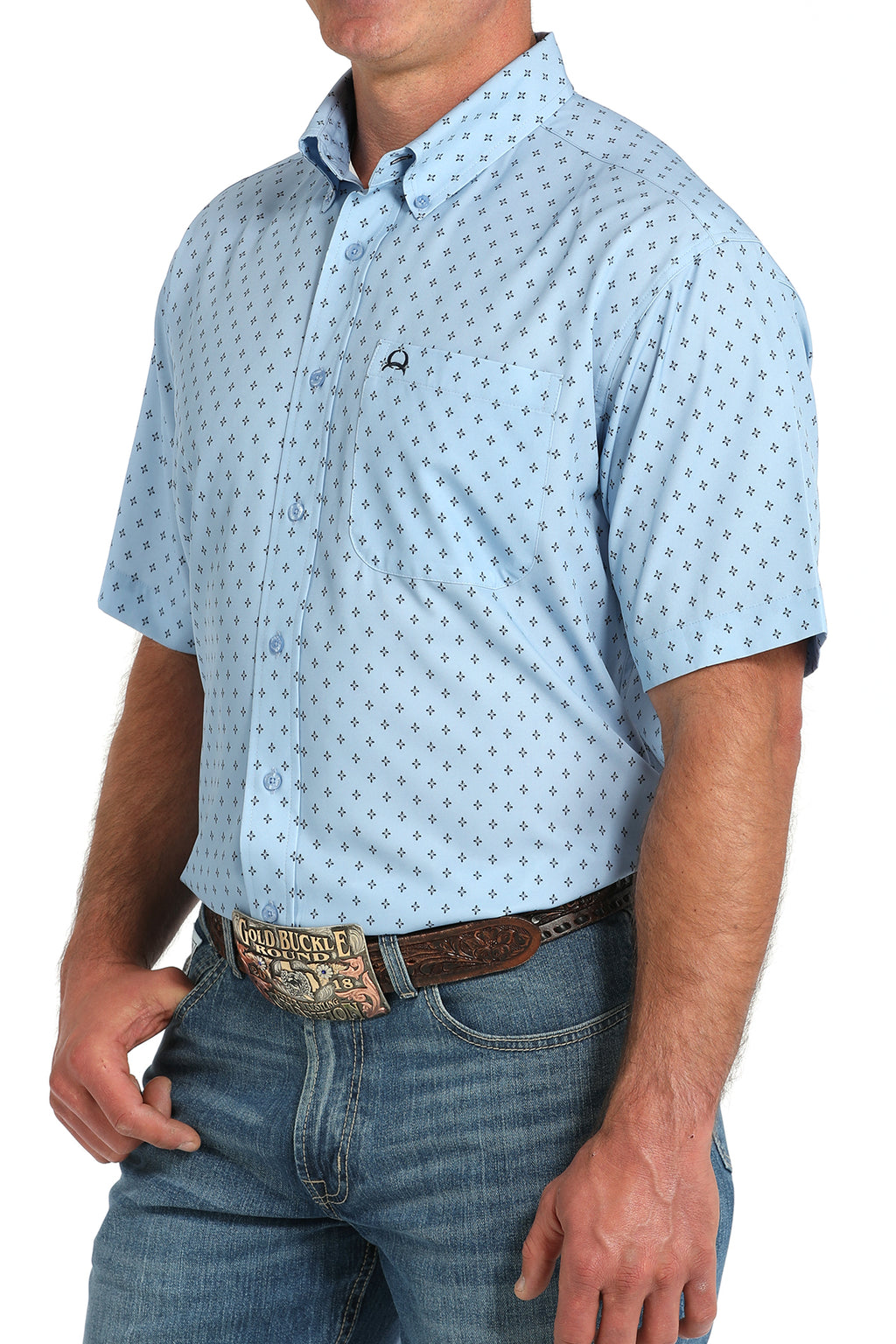 Men’s Cinch Sky Blue SS Shirt (4152)