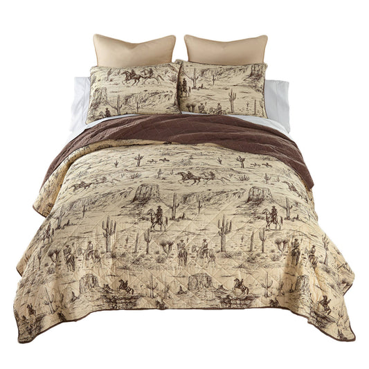 Donna Sharp Cowboy Cotton Quilted Bedding Set: Twin & Single
