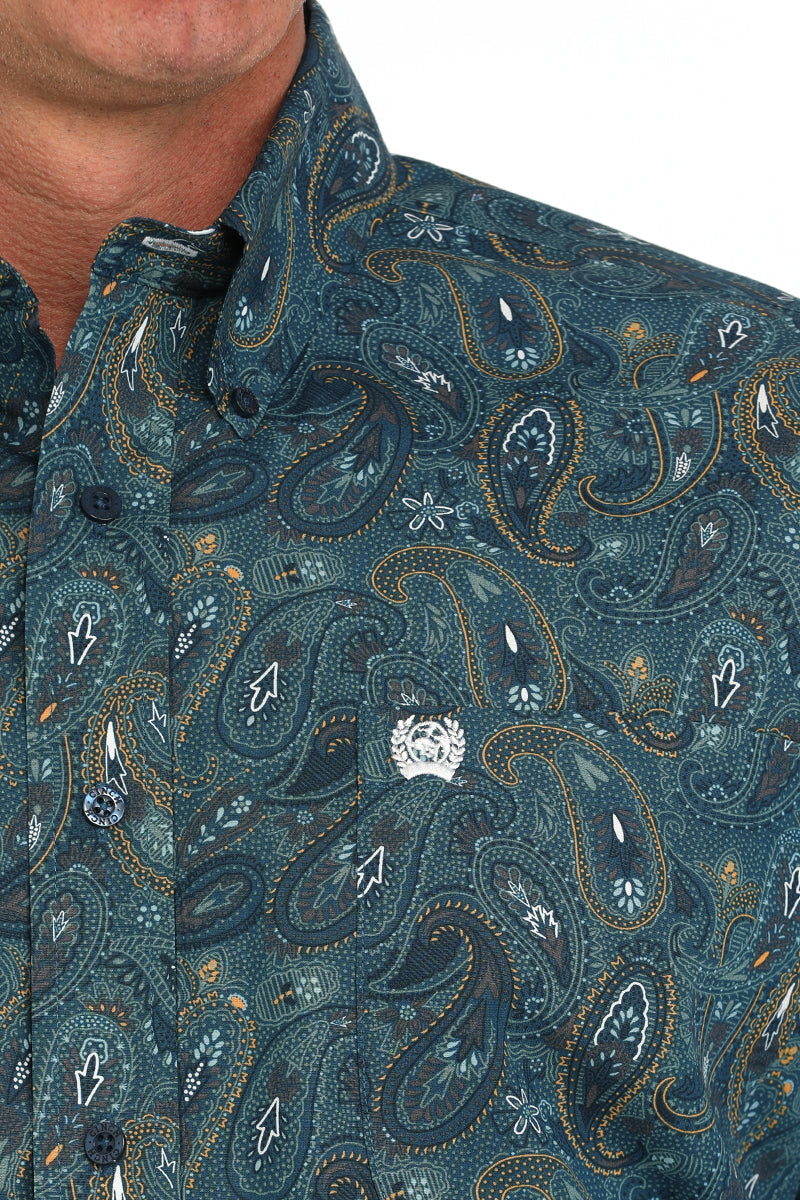 Cinch Men’s Blue Paisley Shirt (5888)