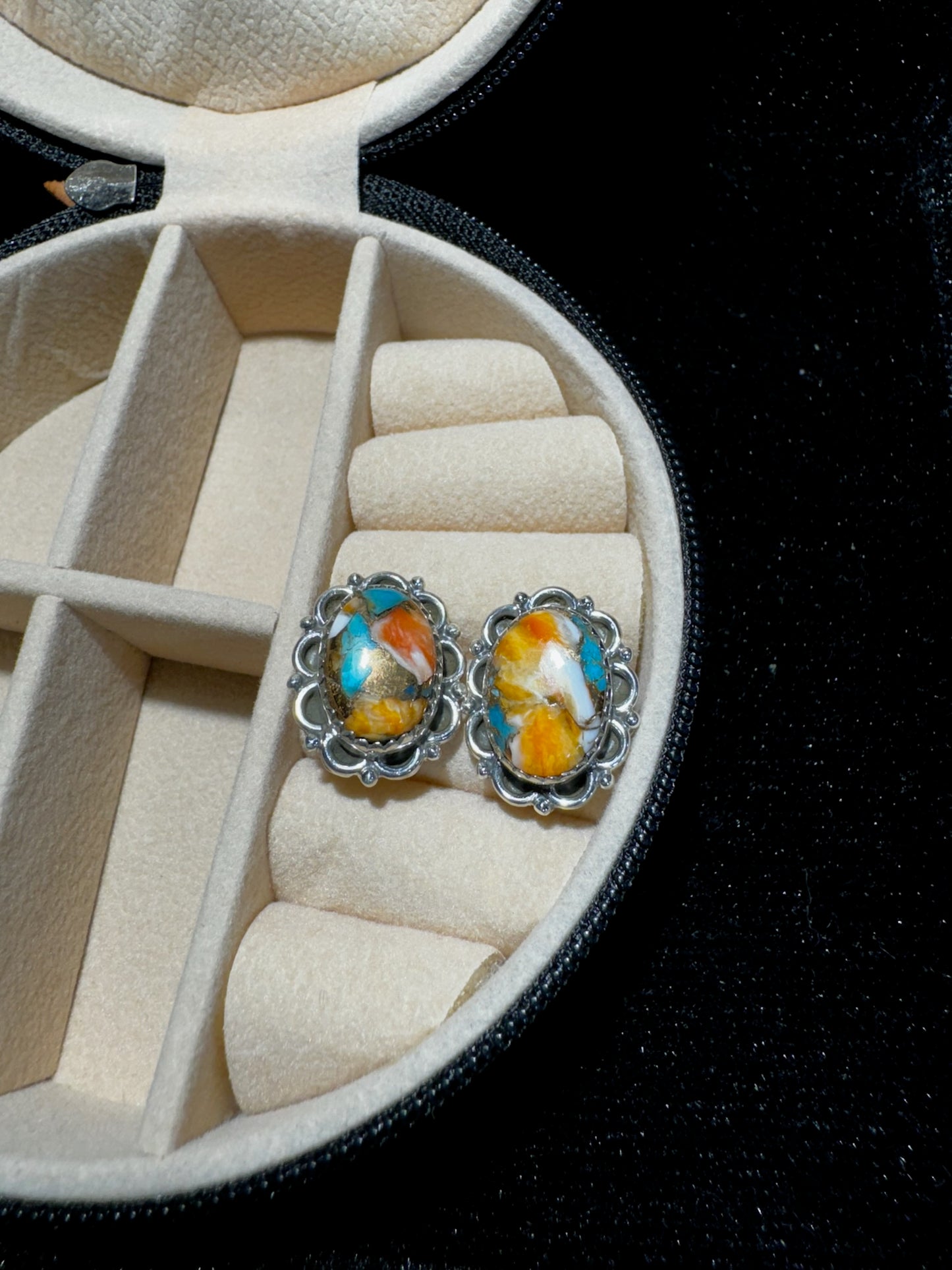 Spiny Turquoise Stud Earrings