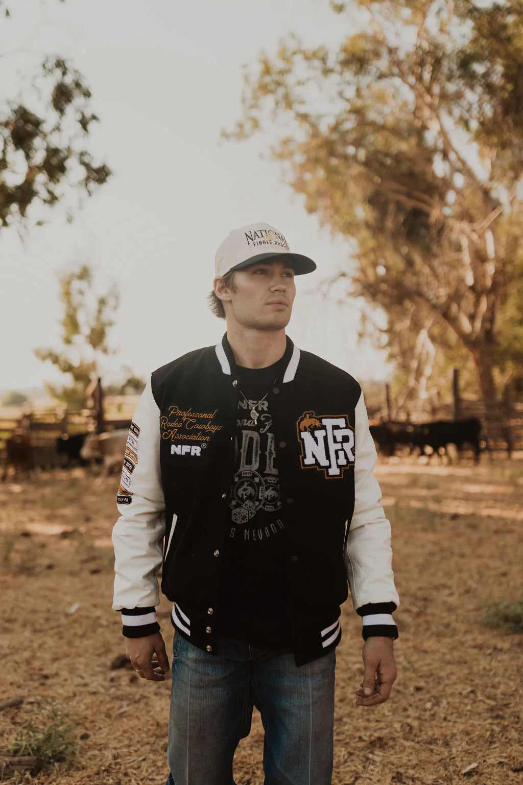 Black NFR Letterman Jacket