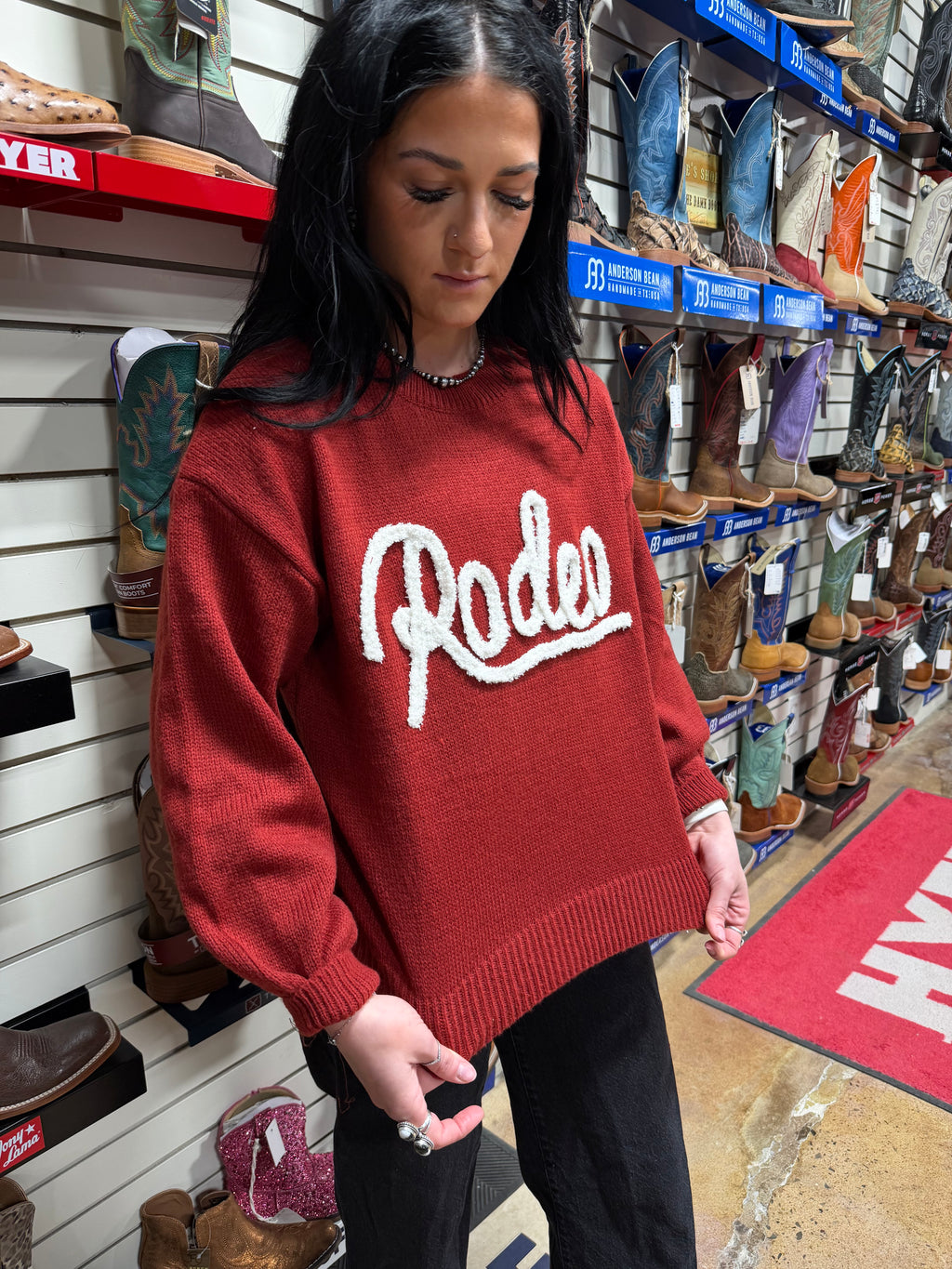 Rodeo Red Sweater