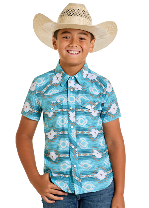 Boys Aztec SS Shirt (6433)
