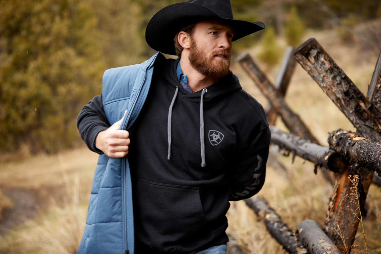 Ariat Men’s Logo Black Hoodie