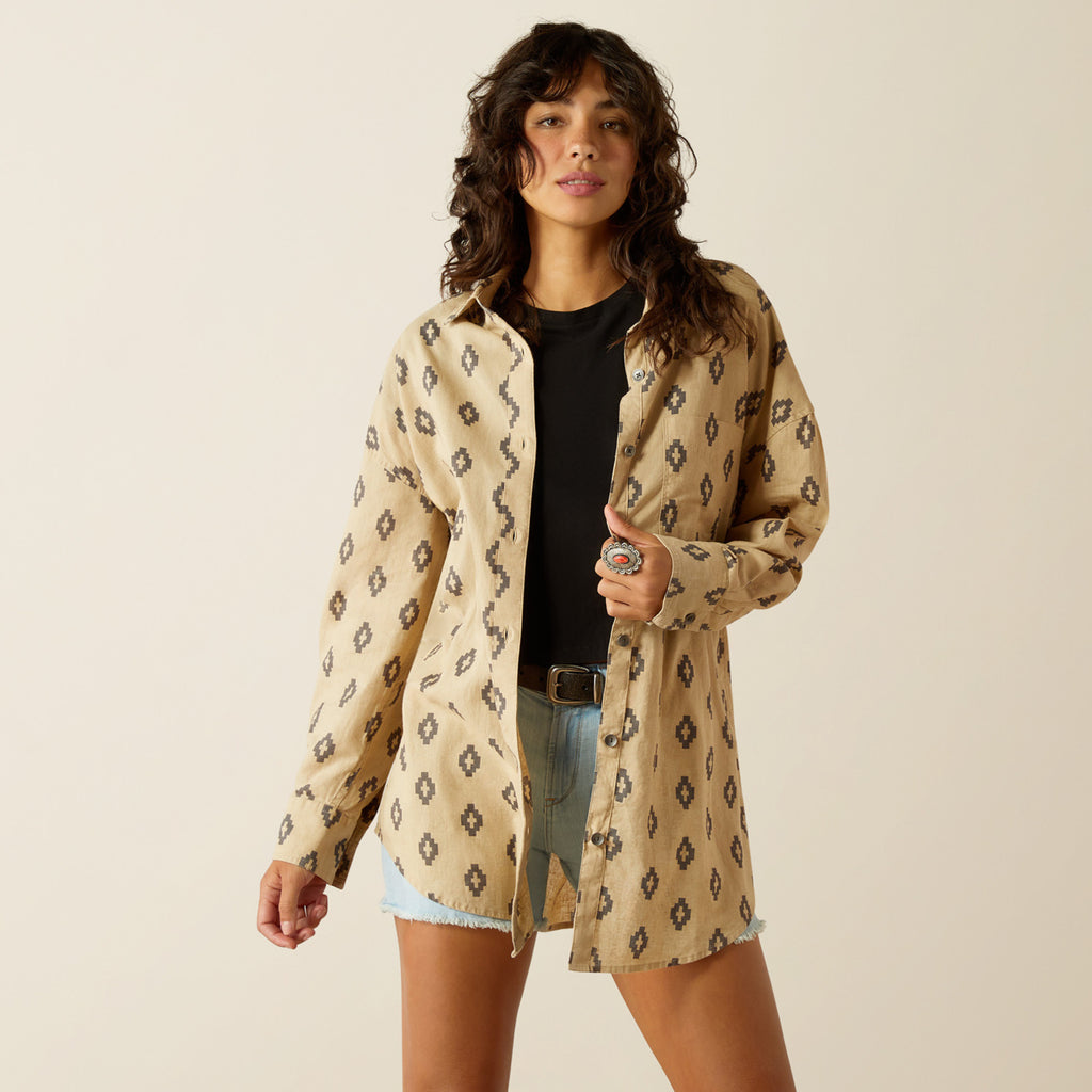 Poppy Summer Overshirt Shirt in Isela Southwest Print