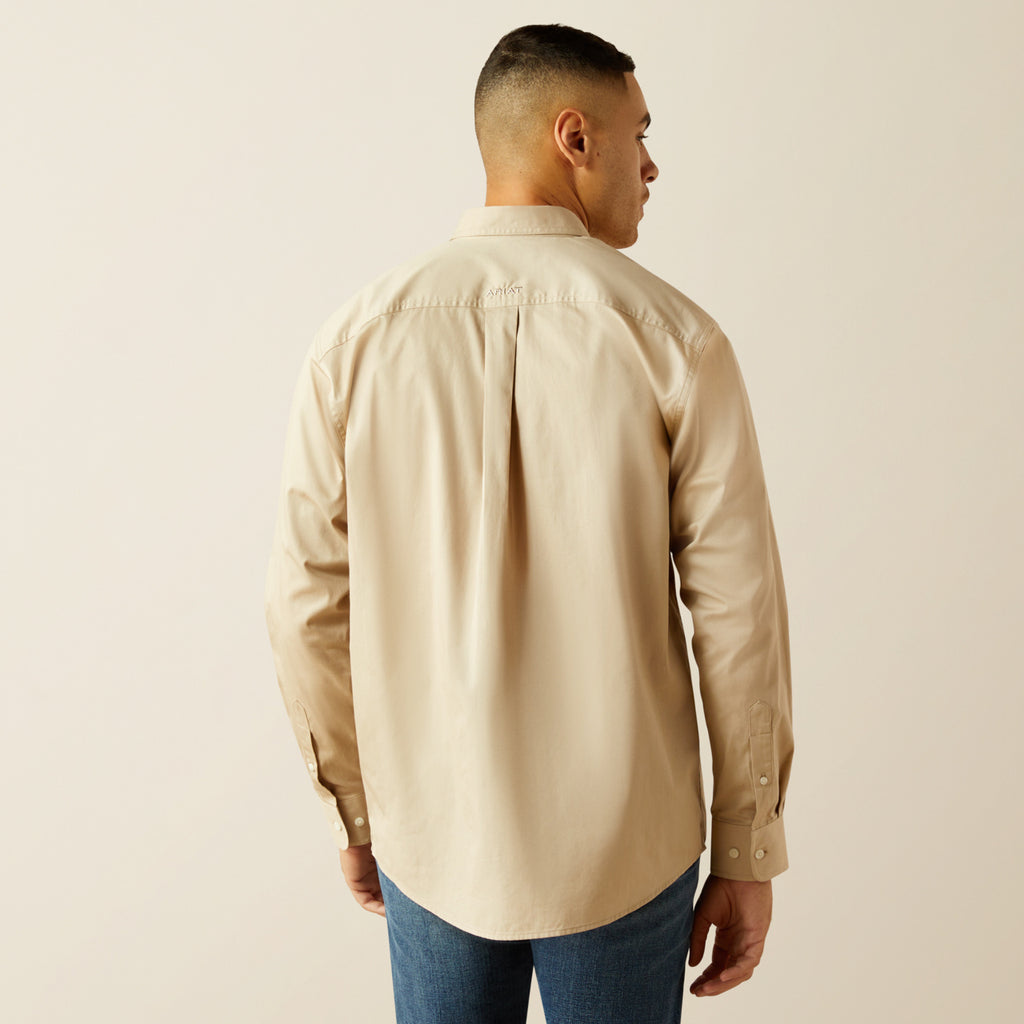 Men’s Solid Khaki Shirt (8558)