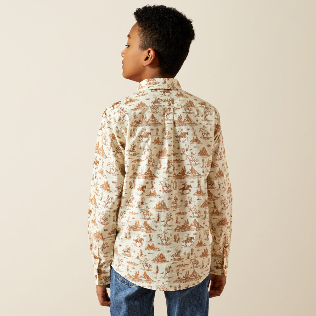 Boy’s Ariat Saint Cream LS Shirt (2392)