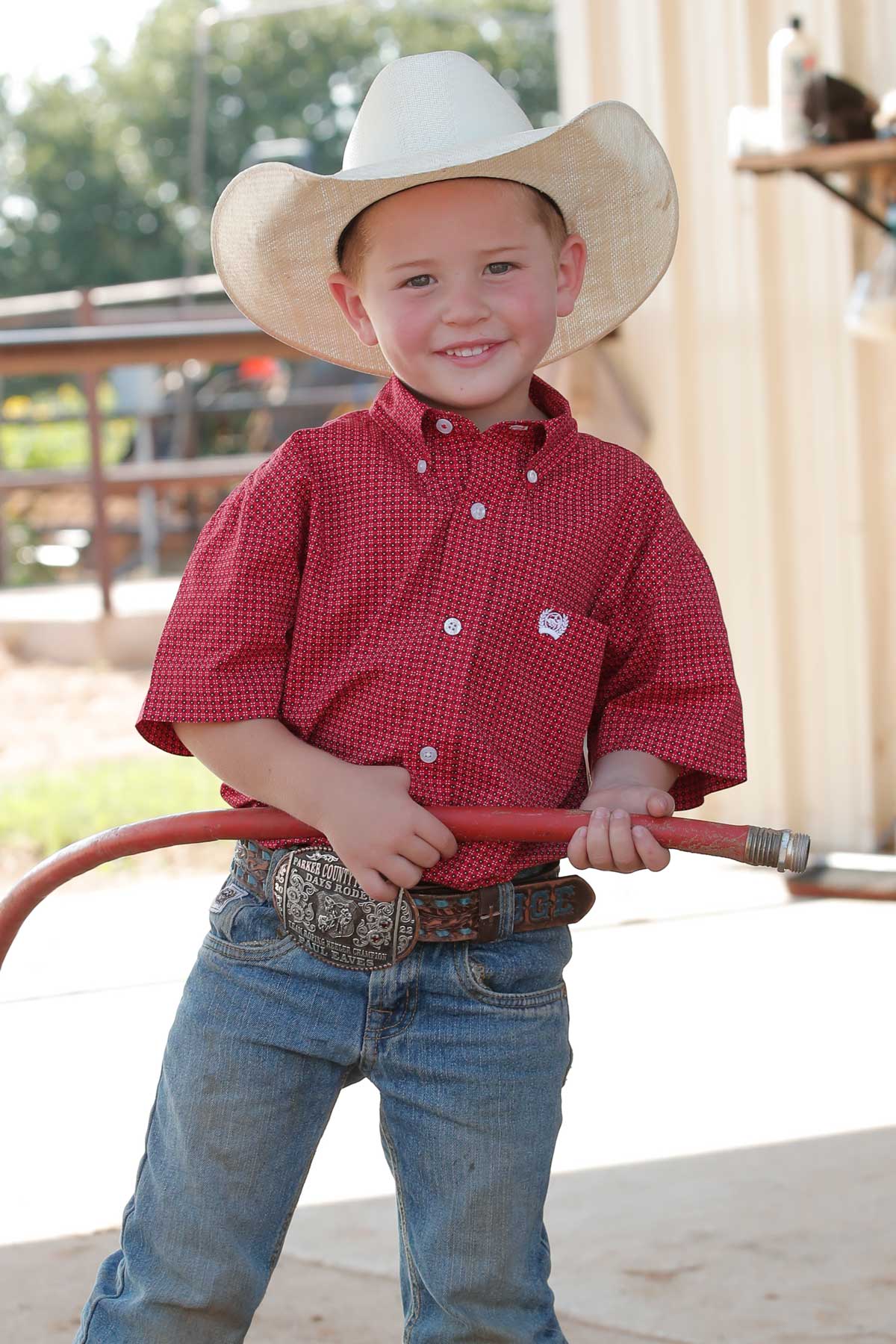 Cinch Boys SS Red Shirt (0032)