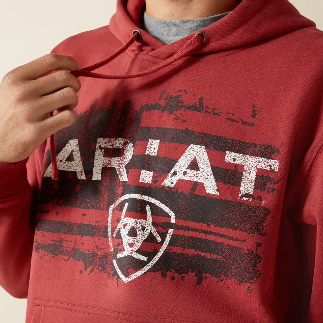 Ariat Men’s Brick Red Hoodie (2494)