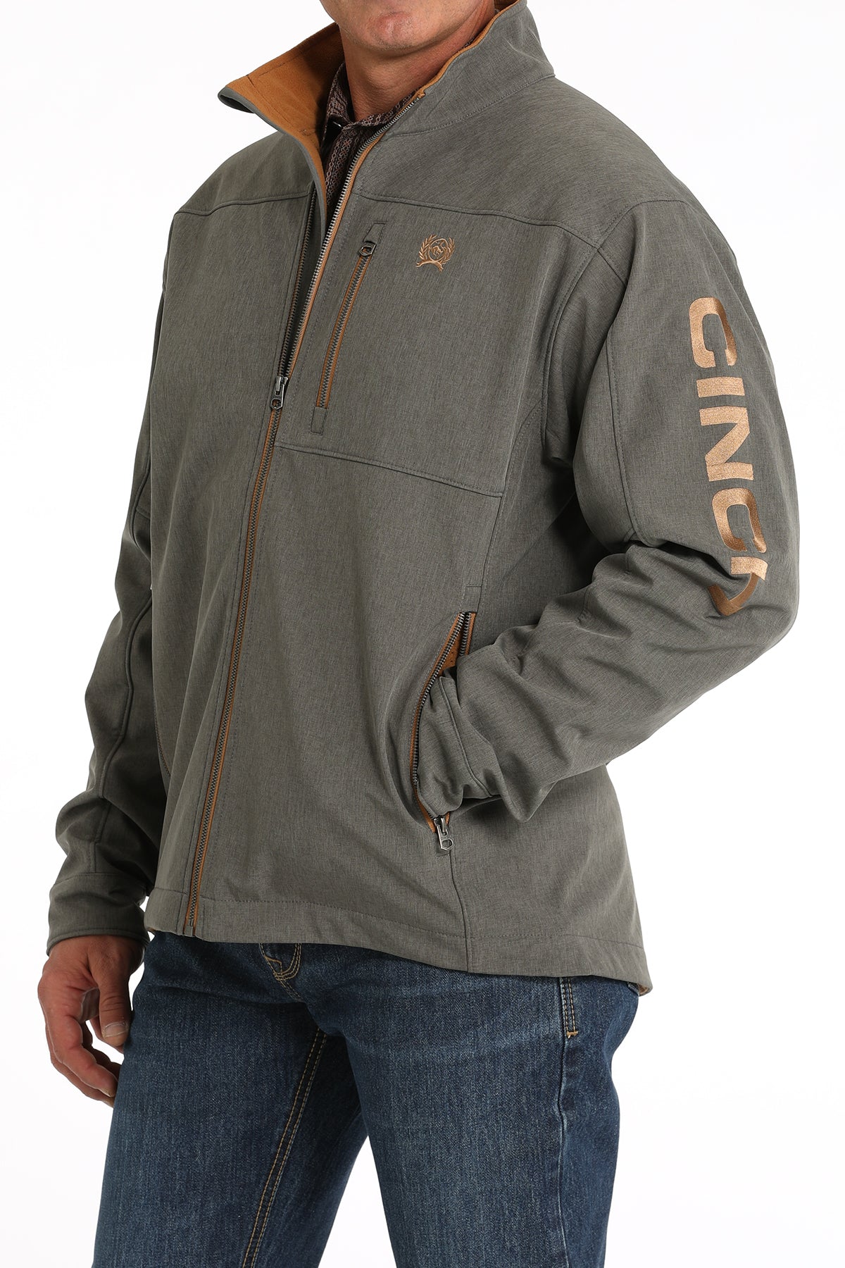 Cinch Grey/ Brown Jacket (3006)