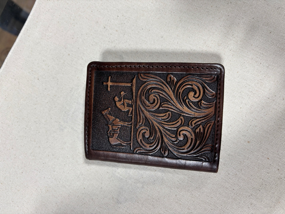 Challenger Praying Cowboy Leather Wallets