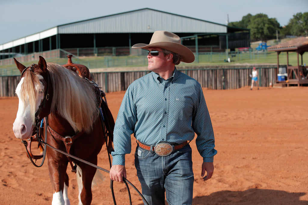 Cinch Men’s Teal Arenaflex Shirt (2030)