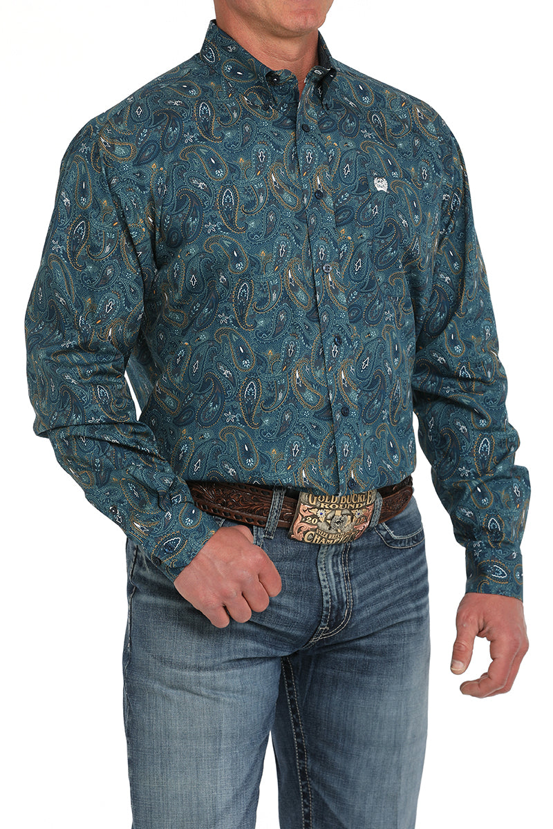 Cinch Men’s Blue Paisley Shirt (5888)
