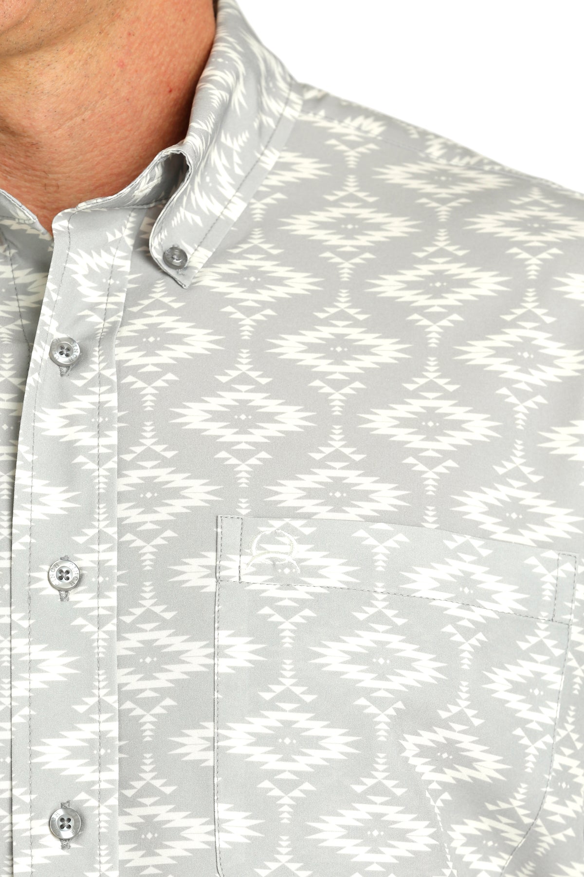 Men’s Cinch Grey Aztec Shirt (4135)