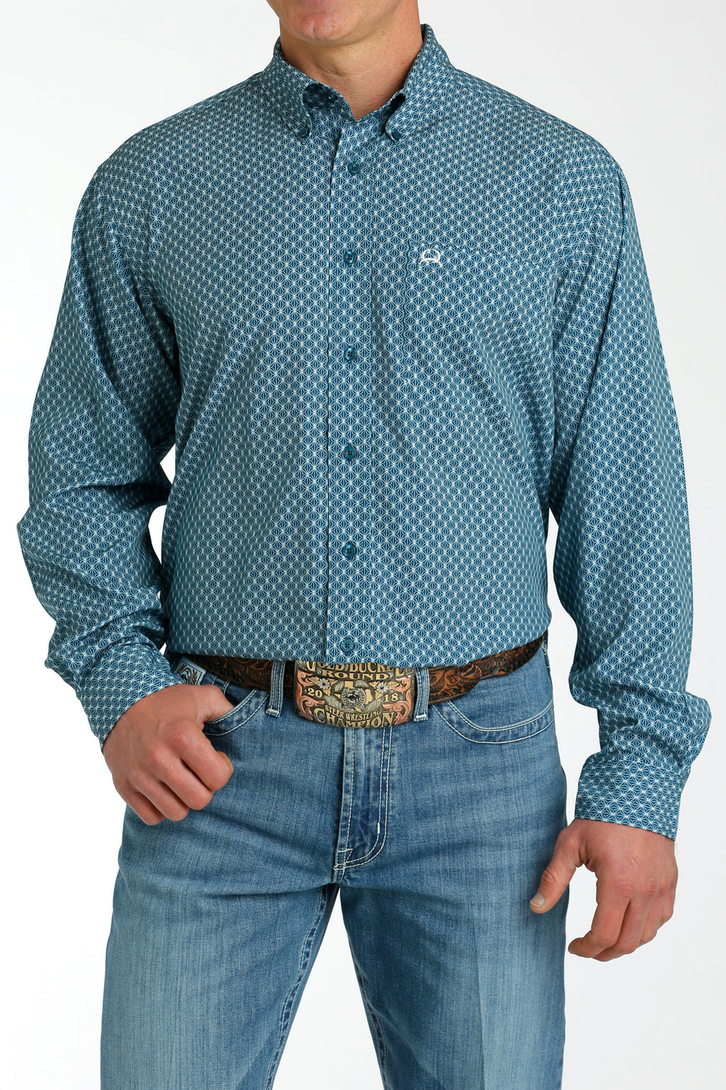 Cinch Men’s Teal Arenaflex Shirt (2030)