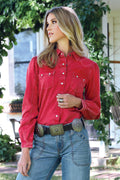 Women’s Solid Red Shirt (3011)