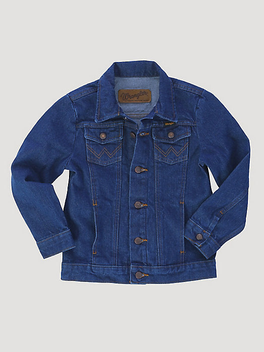 BOY’S WRANGLER® COWBOY CUT® UNLINED DENIM JACKET IN PREWASHED