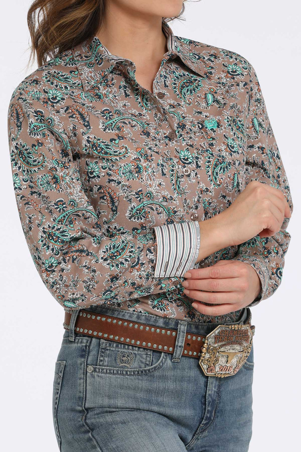 Women’s Brown Paisley Shirt (4246)