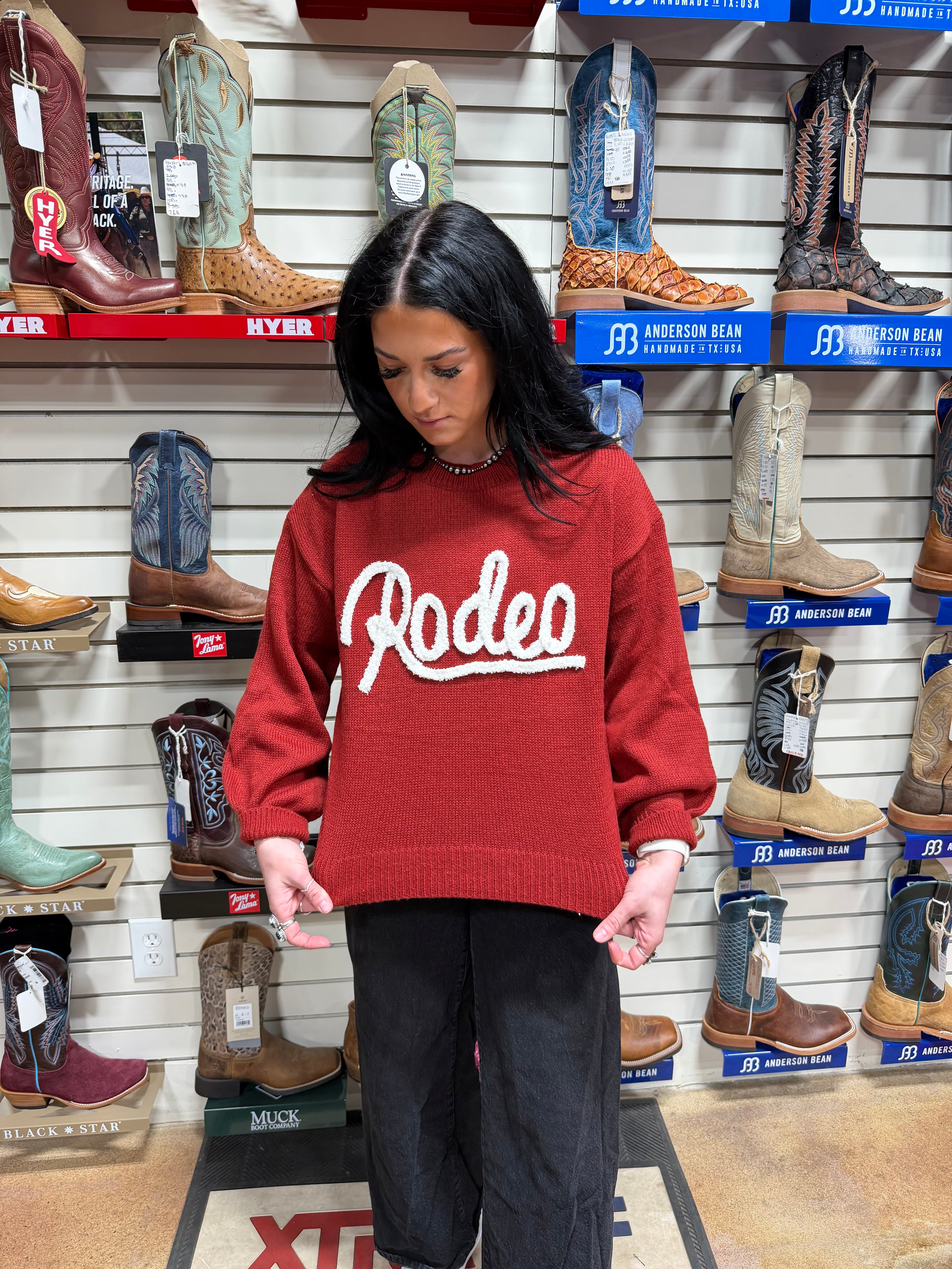 Rodeo Red Sweater