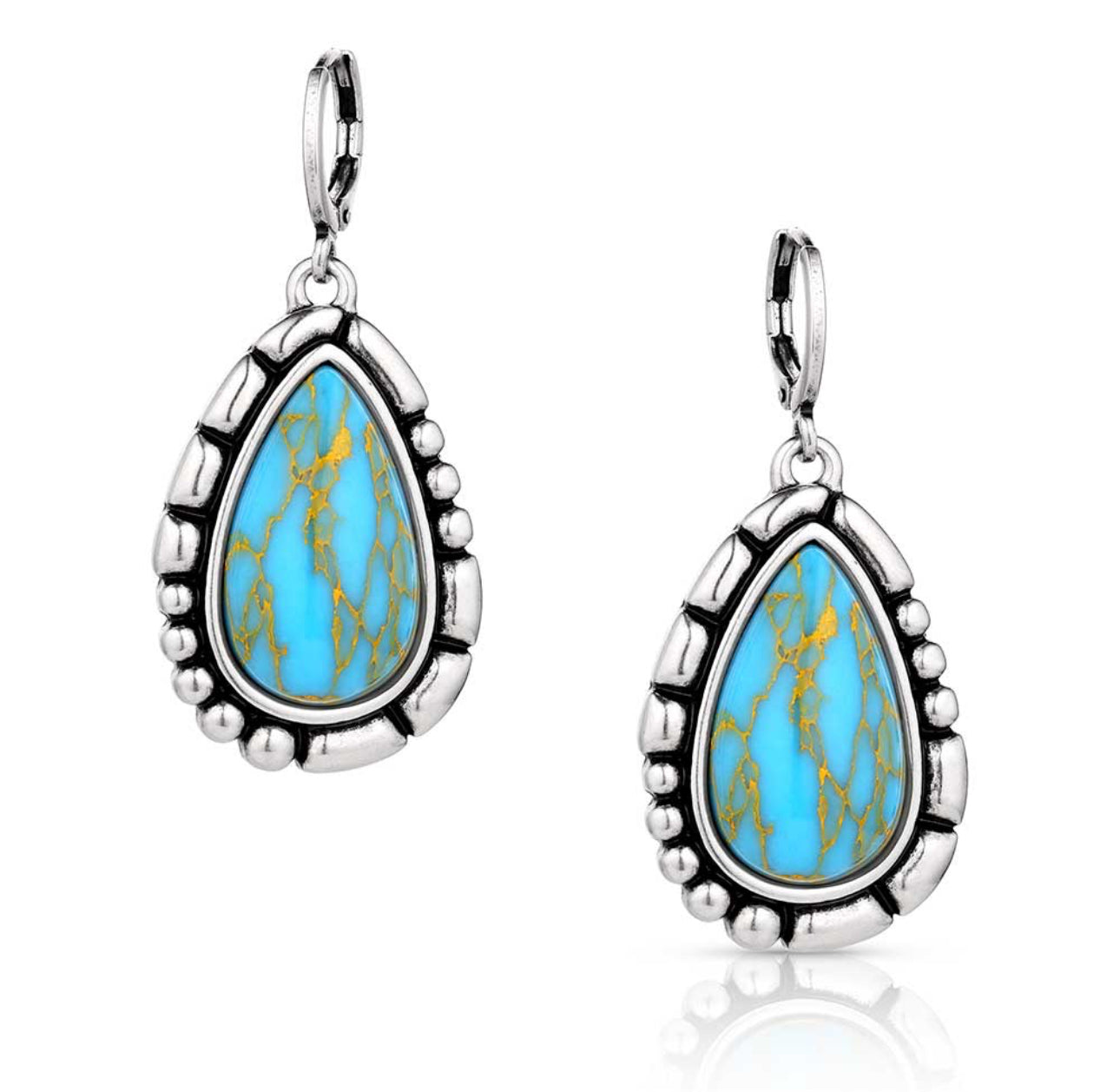 Prickly Pear Turquoise Earrings
