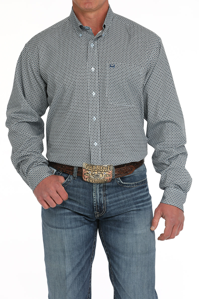 Cinch Men’s Arena Flex Blue LS