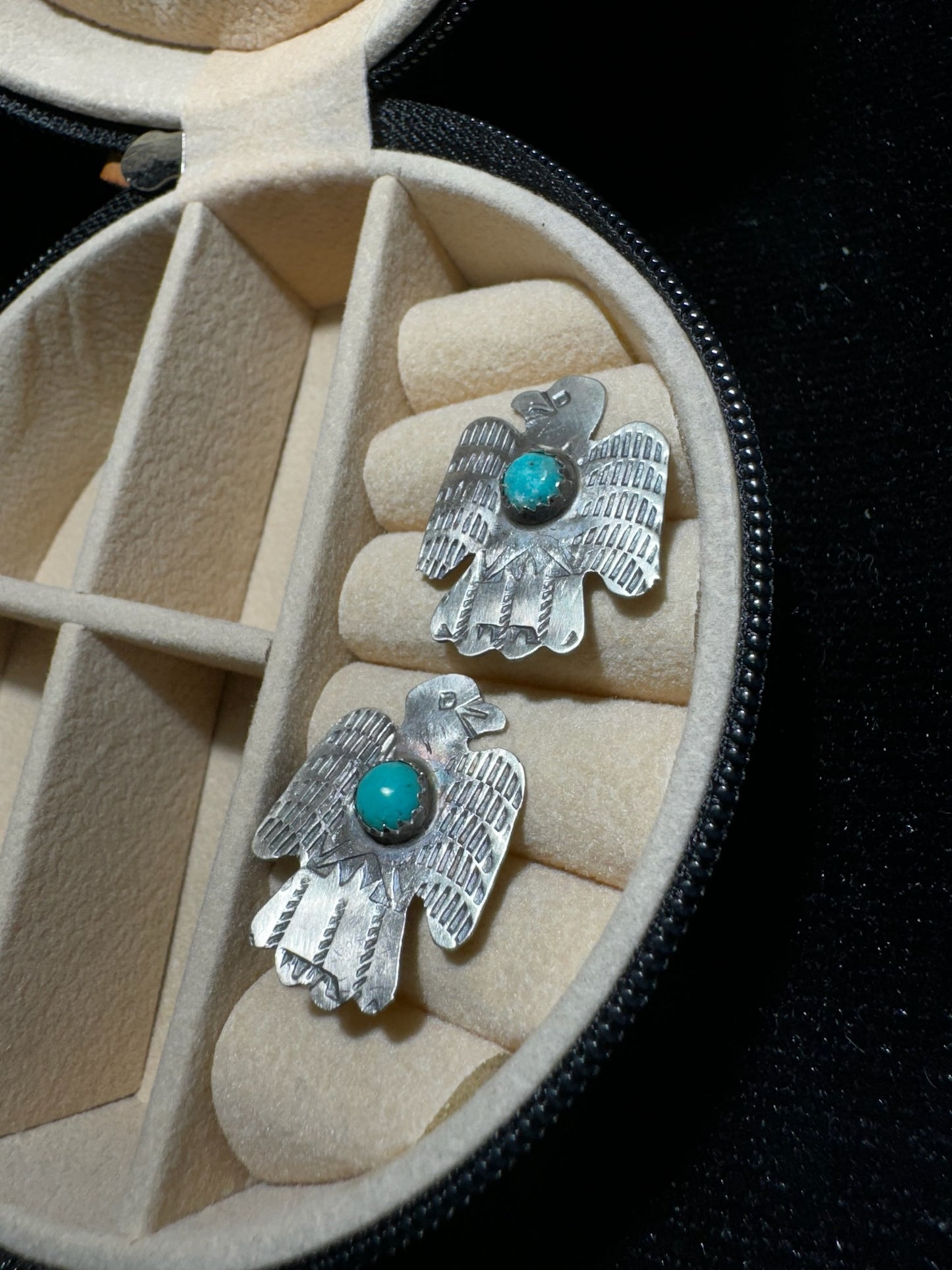 Thunderbird turquoise earrings