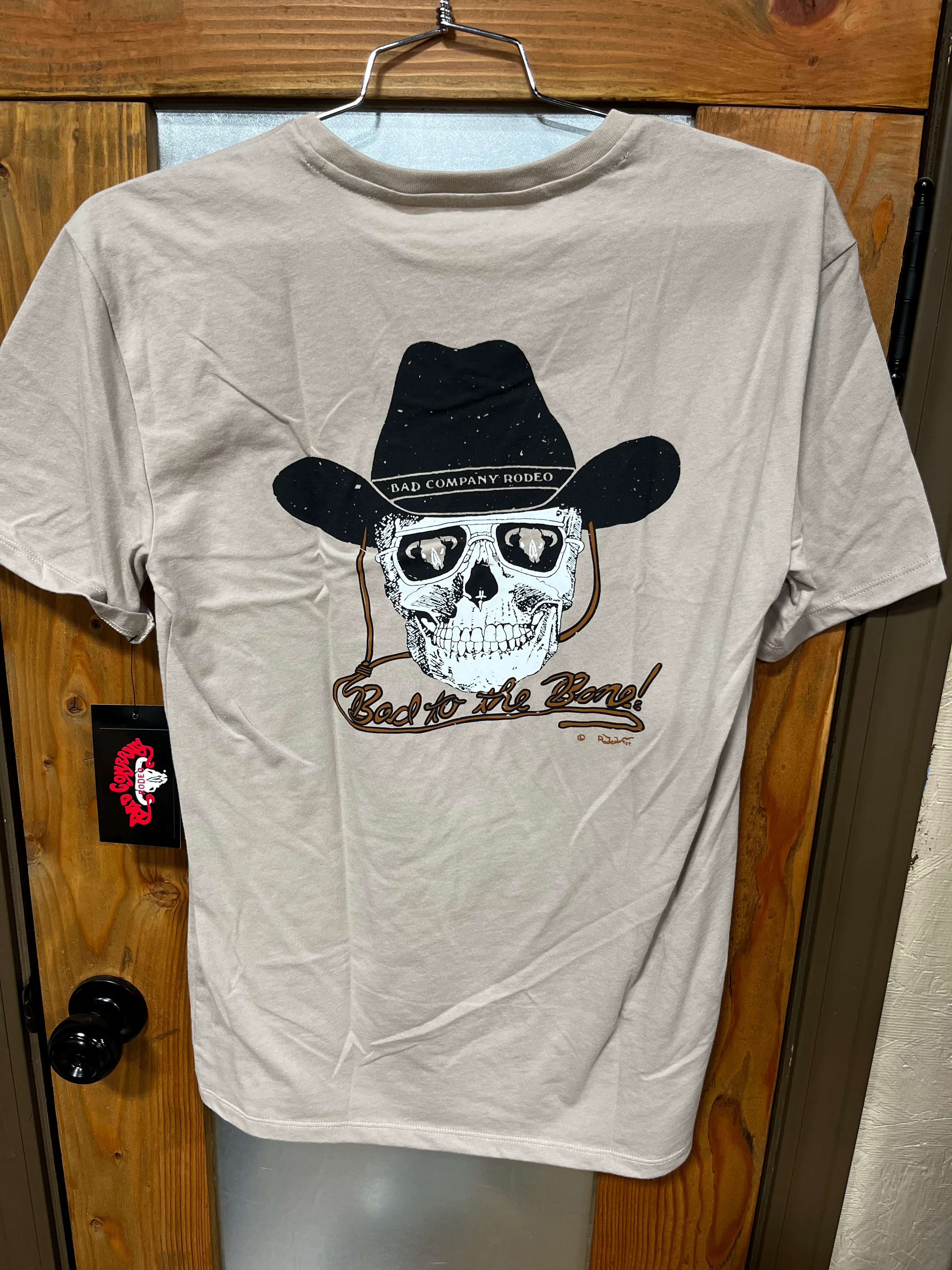 Bad Company Rodeo Bad To The Bone Tan Tee