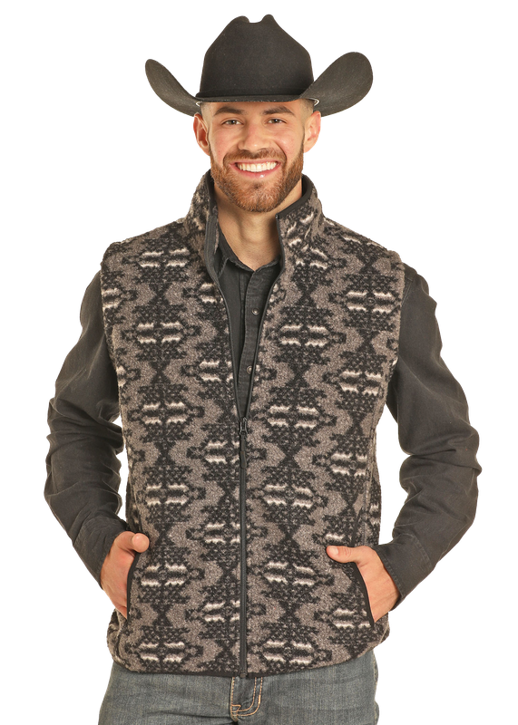 Men’s Aztec Printed Berber Vest(4315)