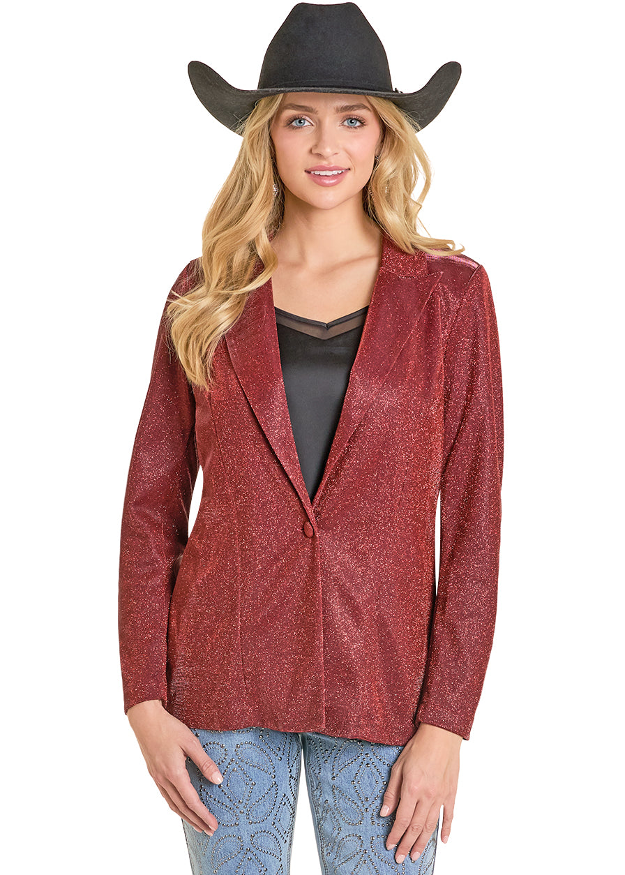 Red Glitter Blazer