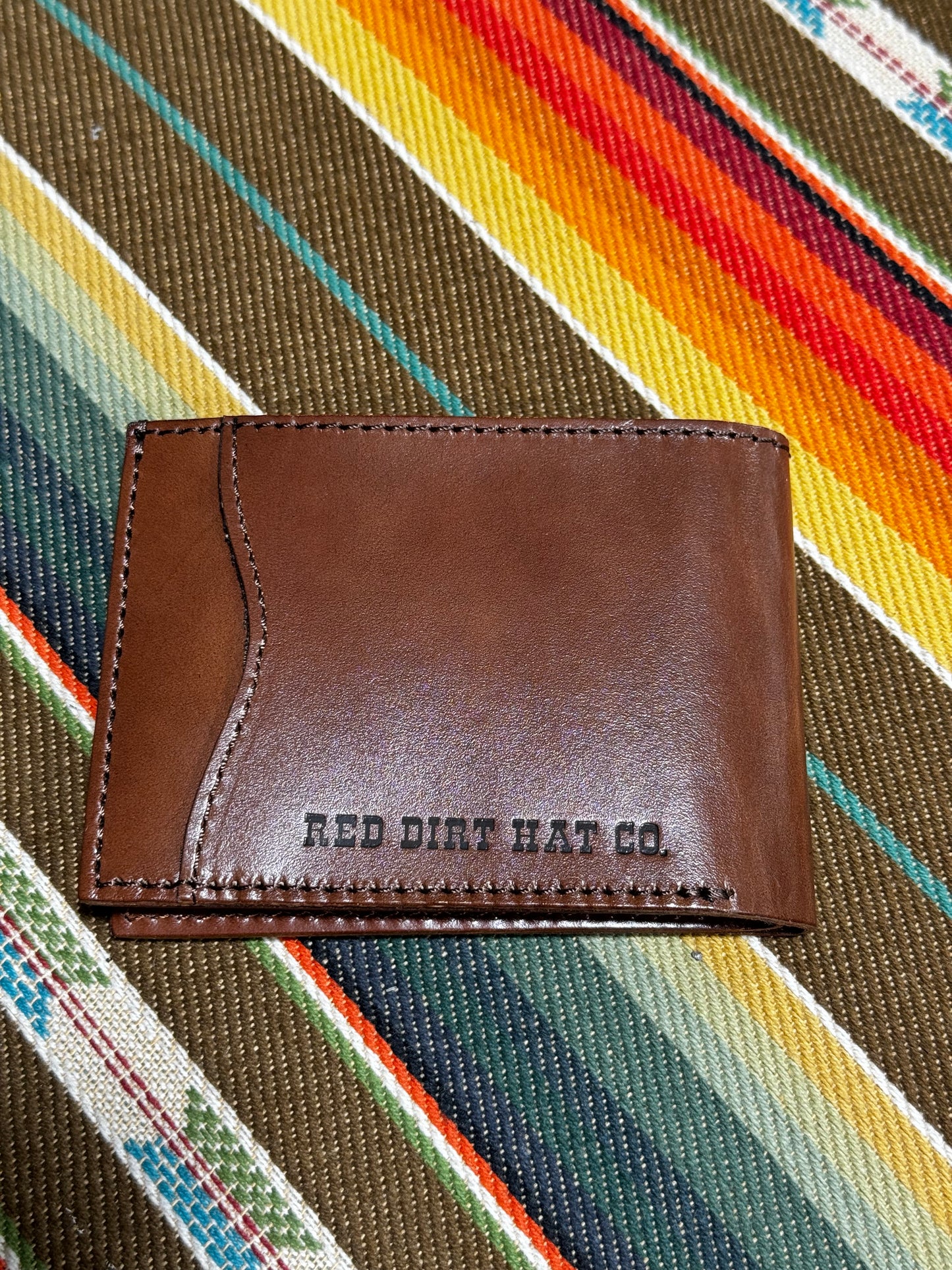 Red Dirt Hat Teal Aztec Bifold Wallet (1w10)