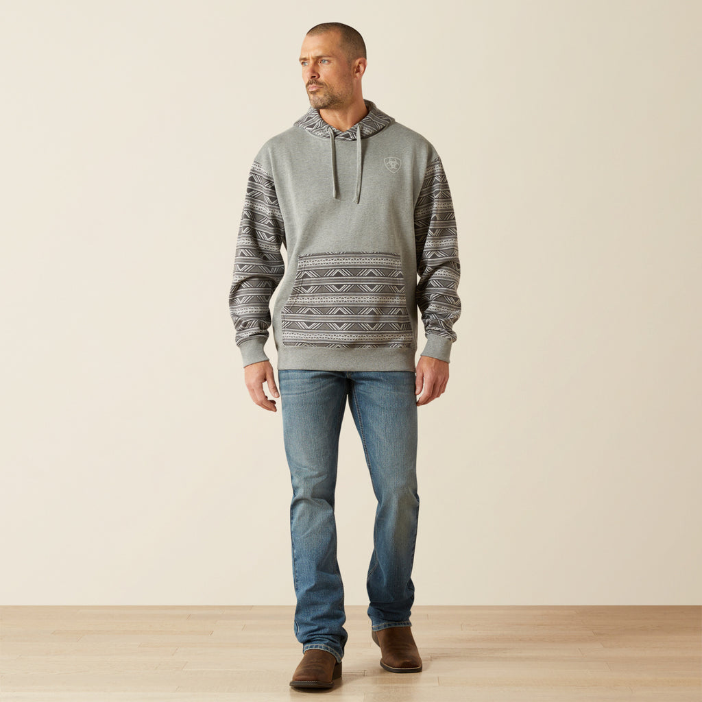 Mens Ariat Southwestern Grey Hoodie (2819)