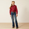 Girl’s Red Ranch LS Shirt