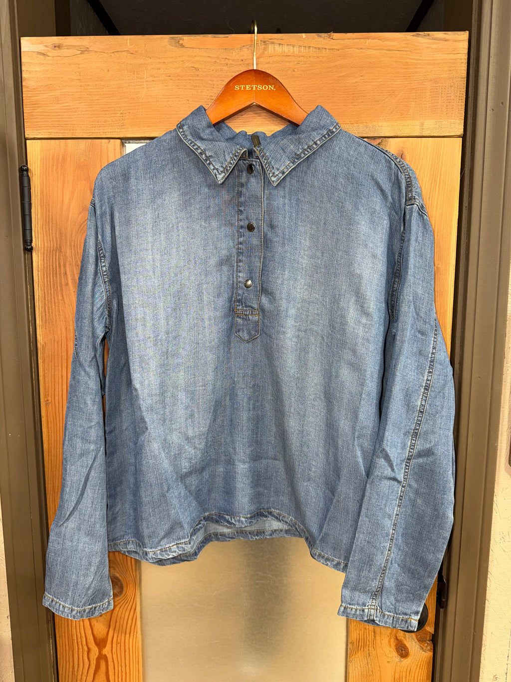 Stetson Denim Pullover w/ Embroidery