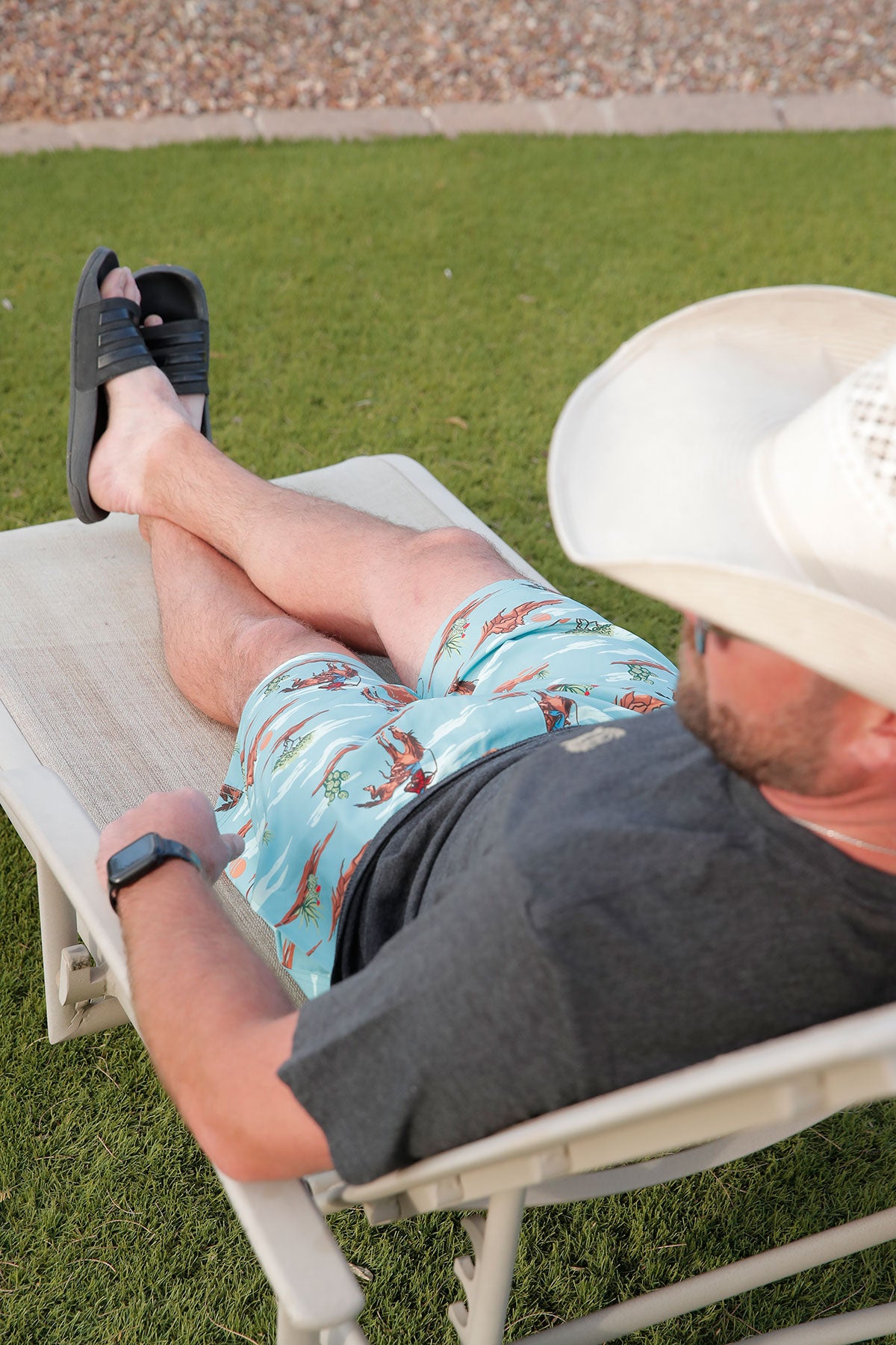 Men’s Rodeo Print Swim Trunks