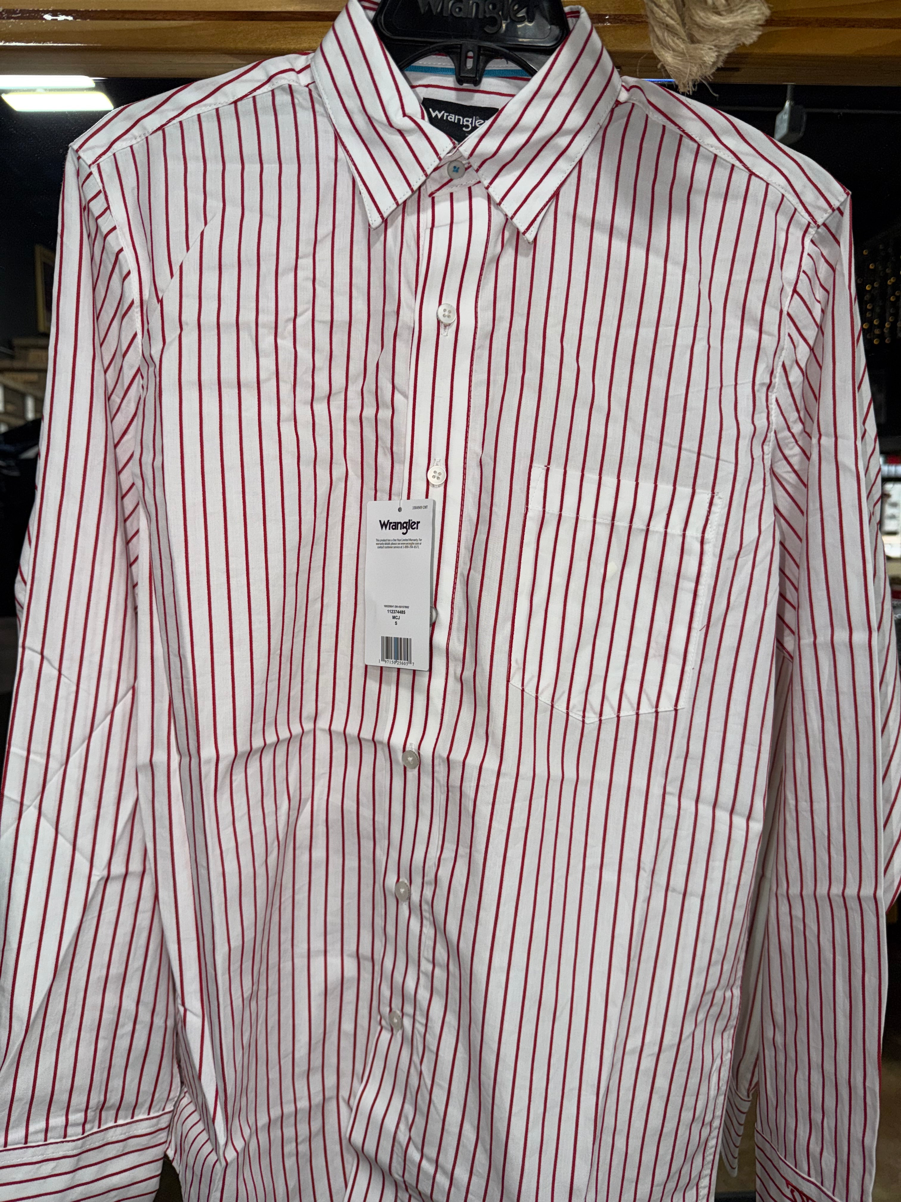 Wrangler® X Cody Johnson Long Sleeve Shirt - Classic Fit - Buttons - White - 112374485