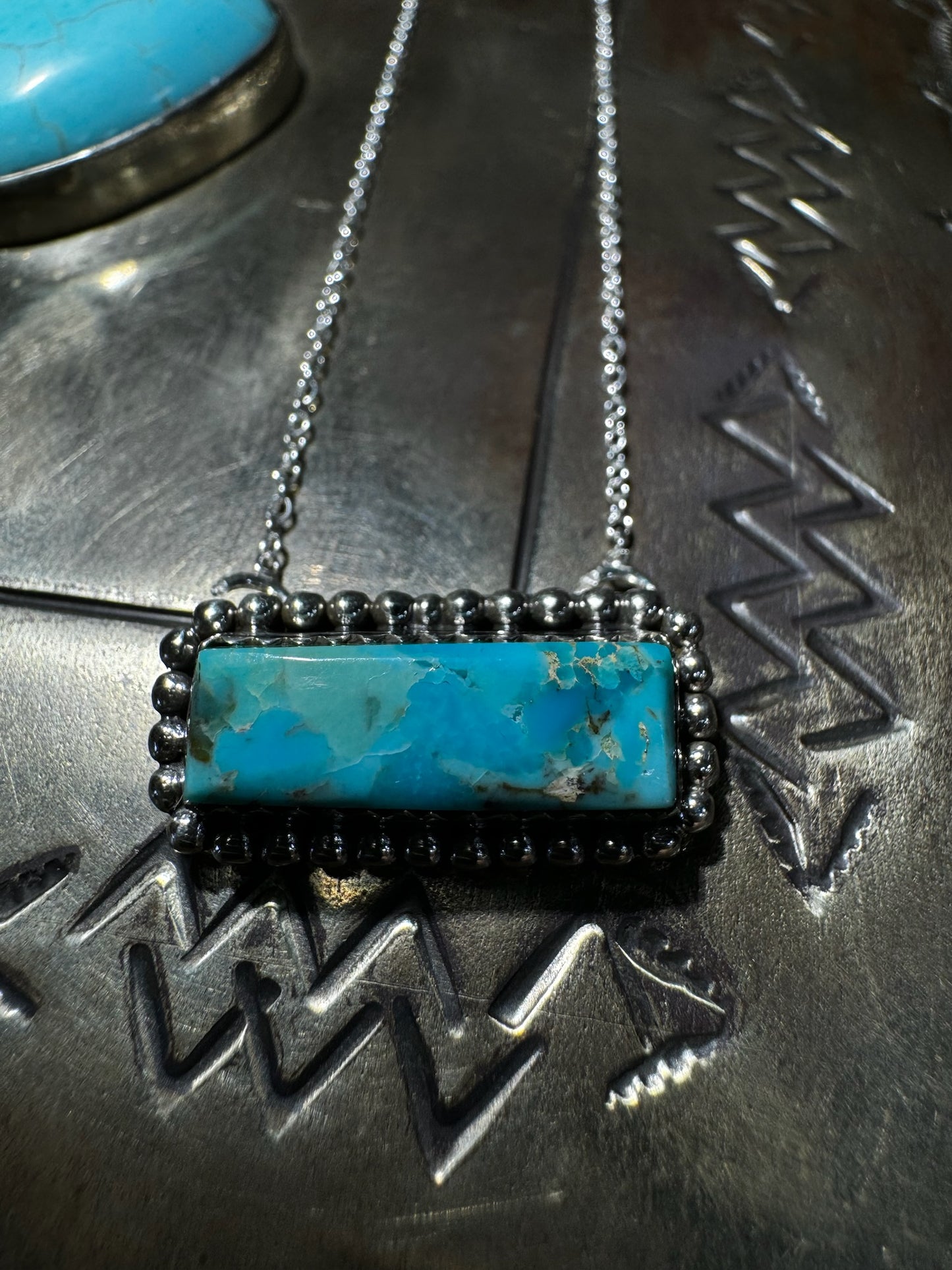 Small Turquoise Bar Necklace