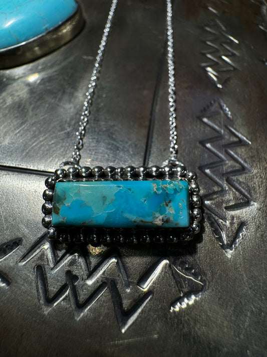 Small Turquoise Bar Necklace