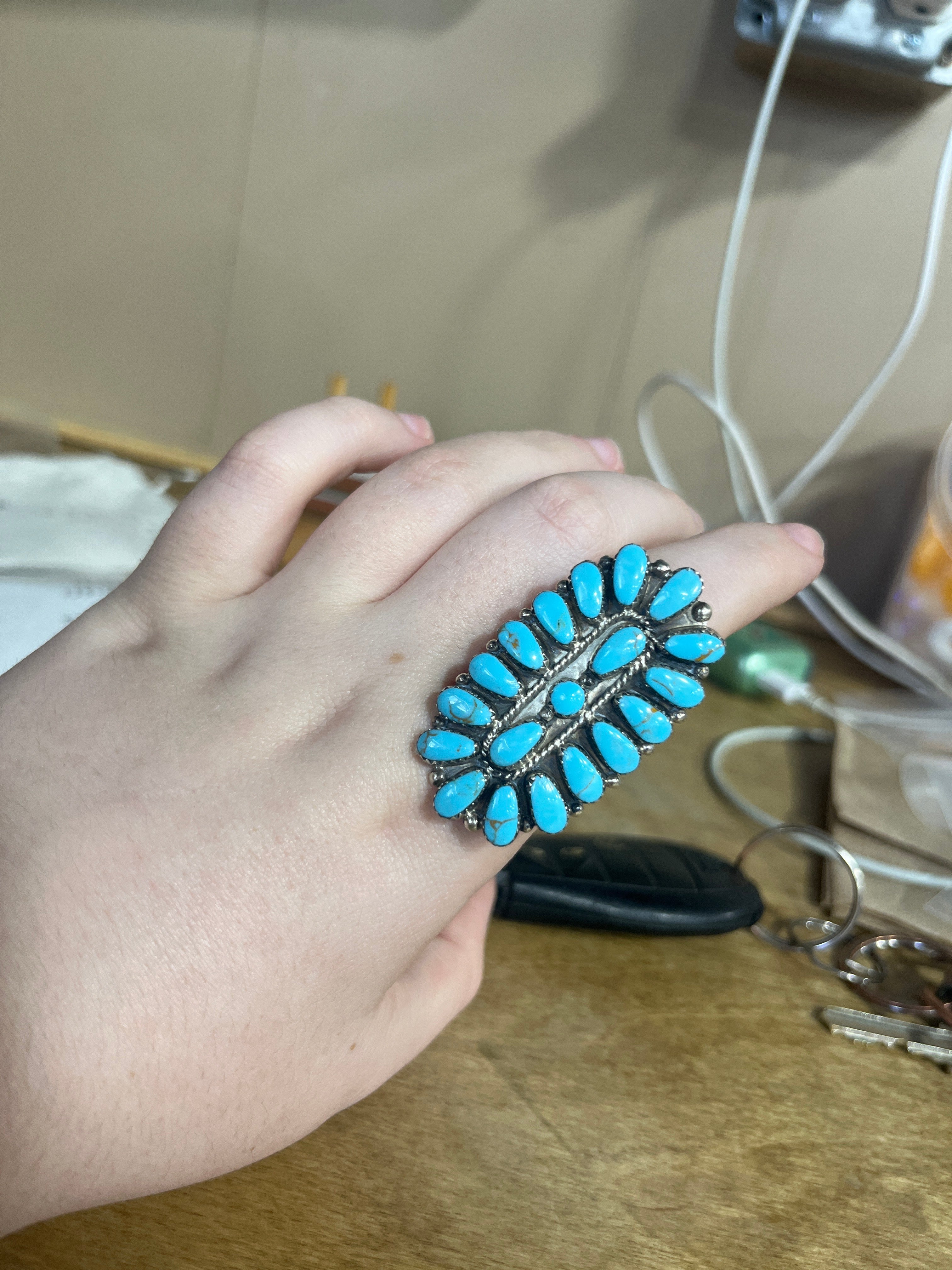 Two Step Turquoise Ring