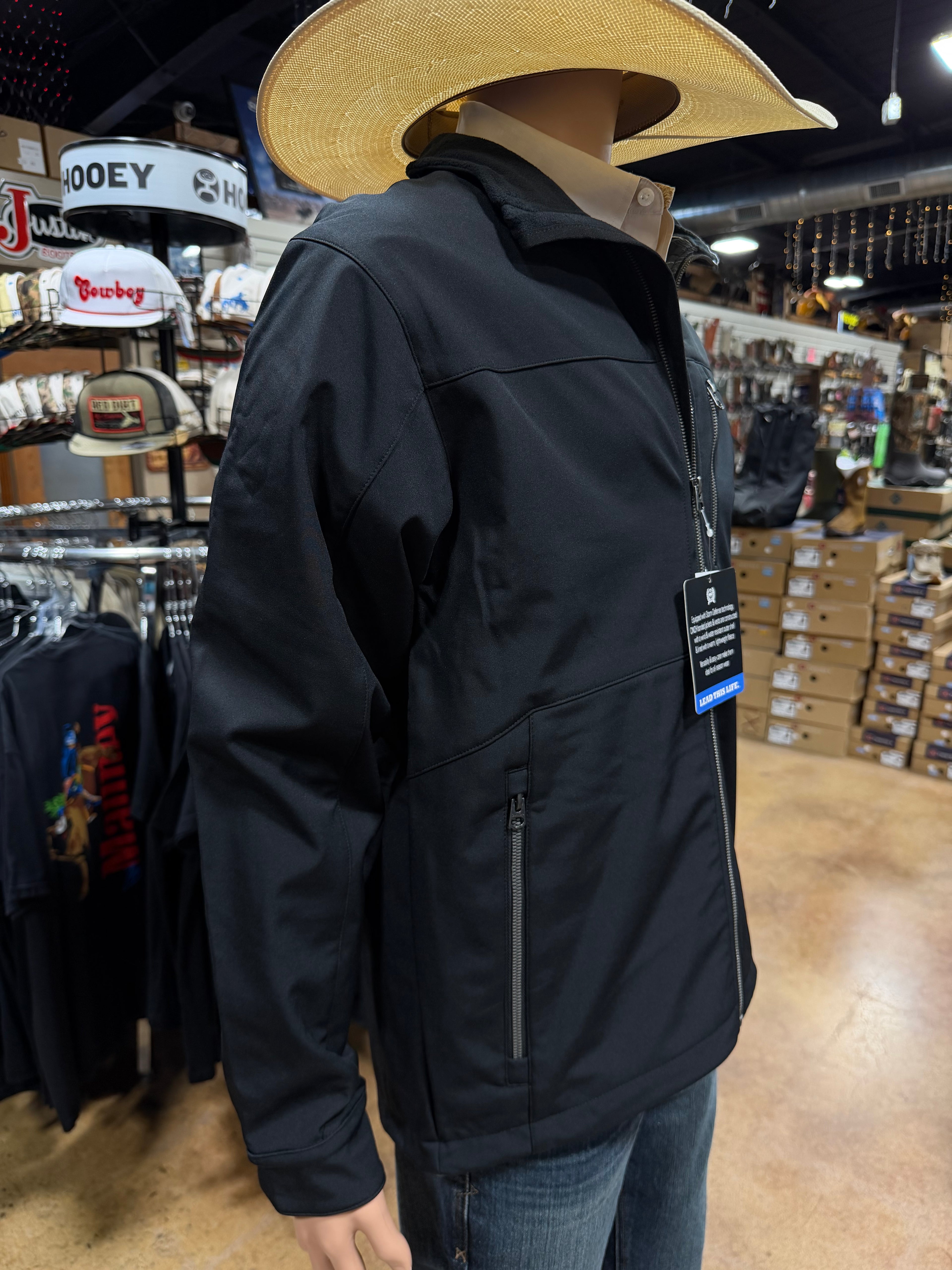Men’s Cinch Solid Black Navy Logo