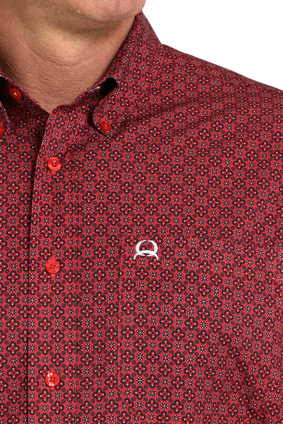 Red Arenaflex LS Button Up