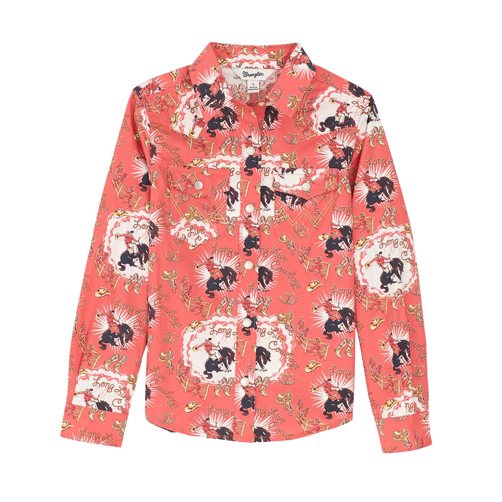 Long Live Cowboys Girl’s LS Snap Shirt (7473)