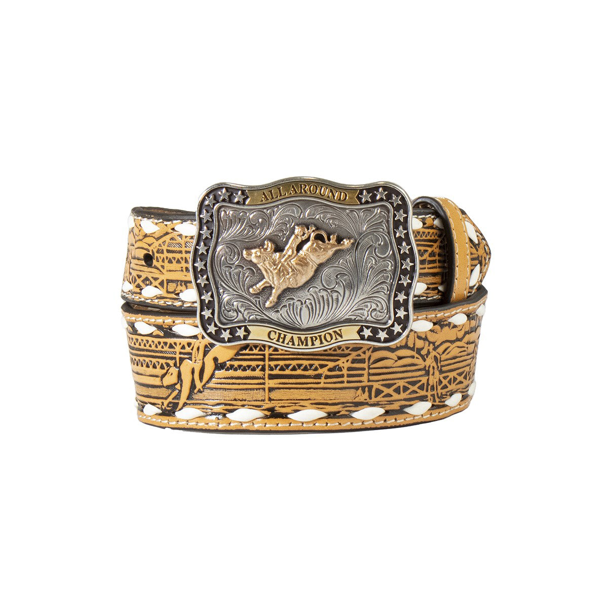 3D Boys Floral Belt with Buck Stitch (2908)