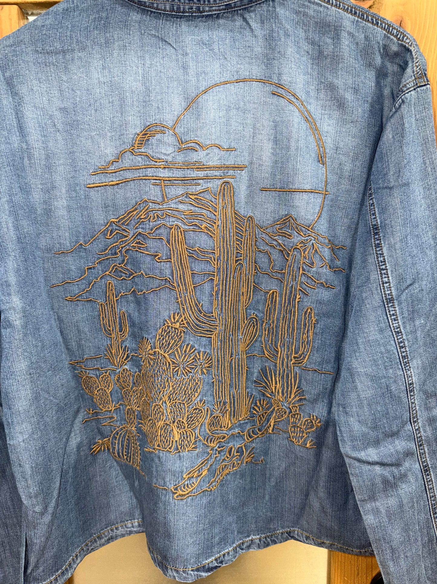 Stetson Denim Pullover w/ Embroidery