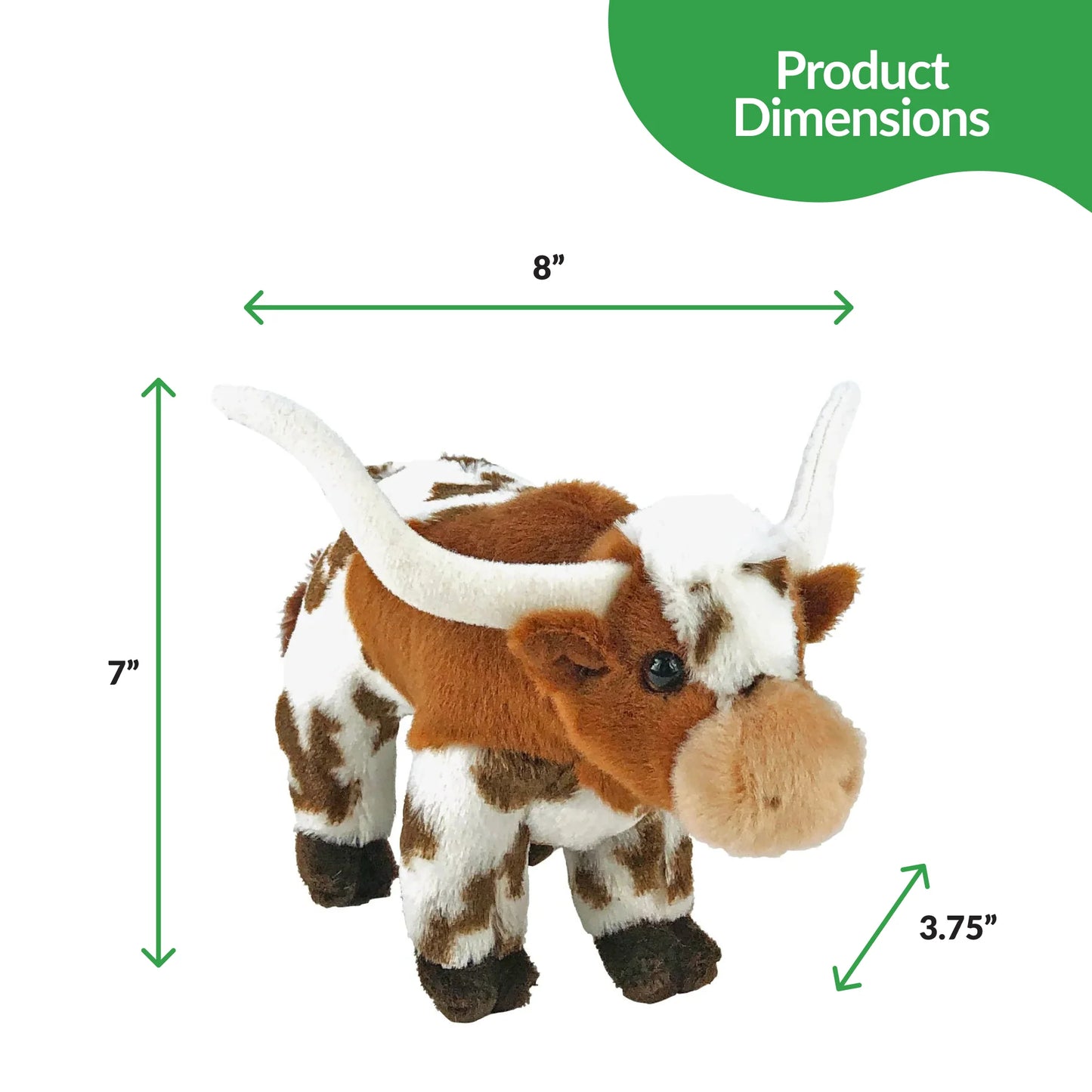 8" Plush Woodrow the Longhorn Bull