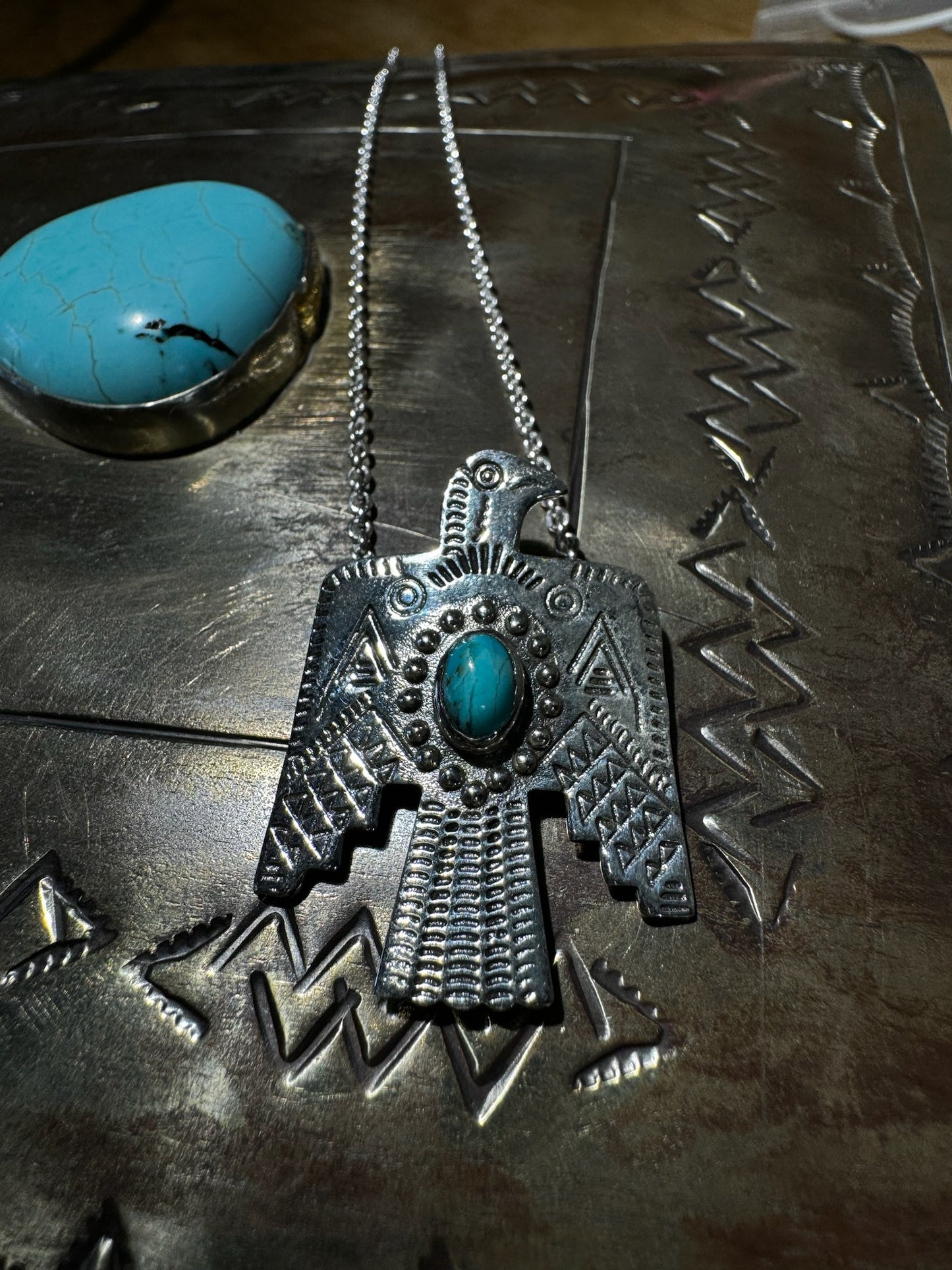 Thunderbird turquoise necklace