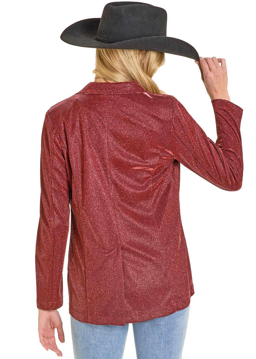 Red Glitter Blazer