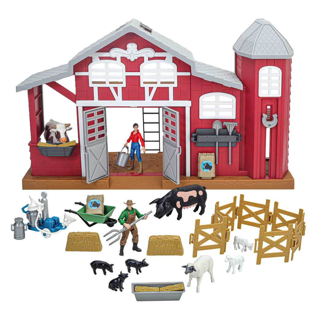 38-Piece Dairy Barn Playset
