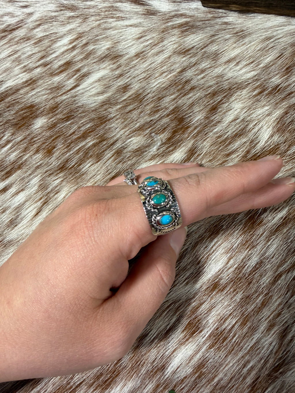 Turquoise Triple Oval Stacker Ring