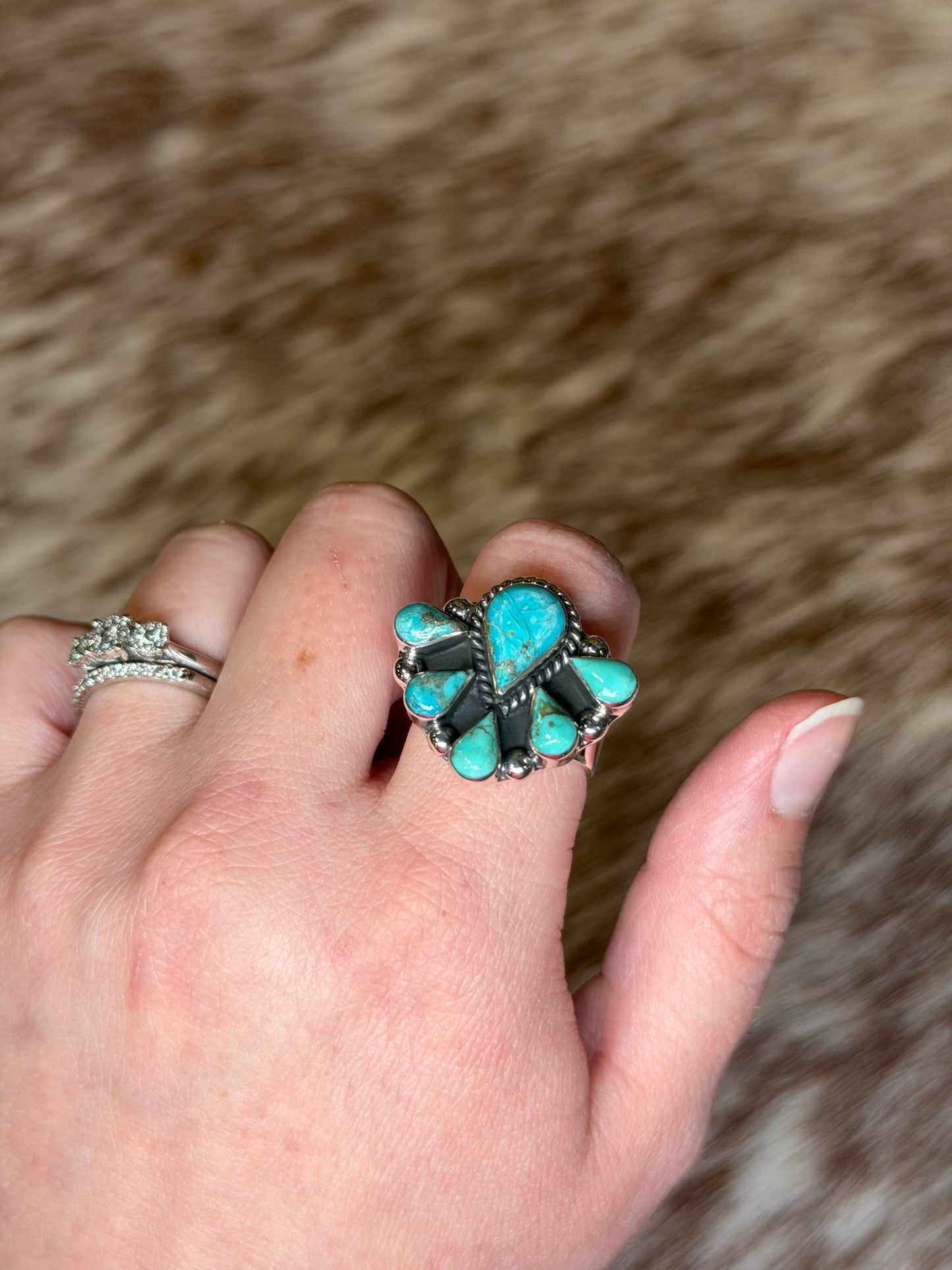 Teardrop Cluster Ring