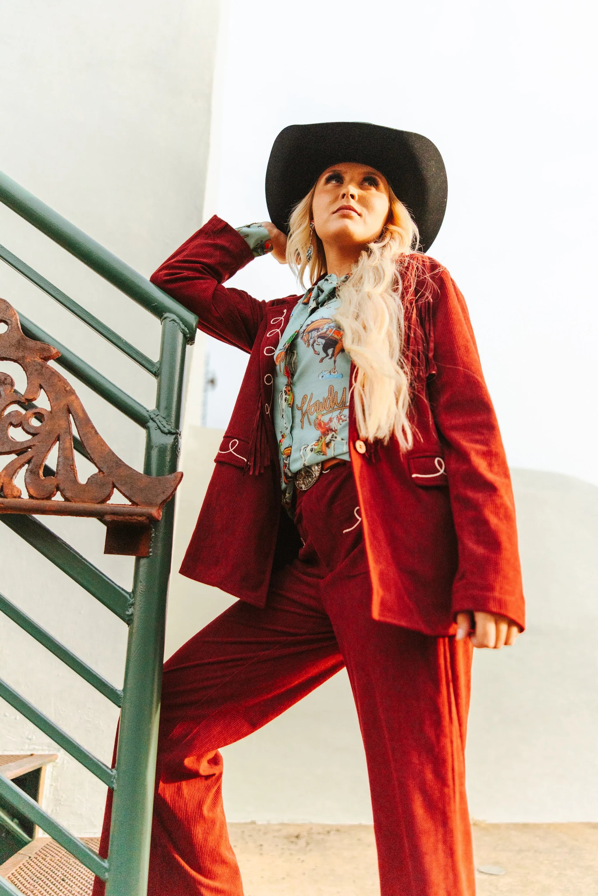 Wine Roping Cowboy Blazer